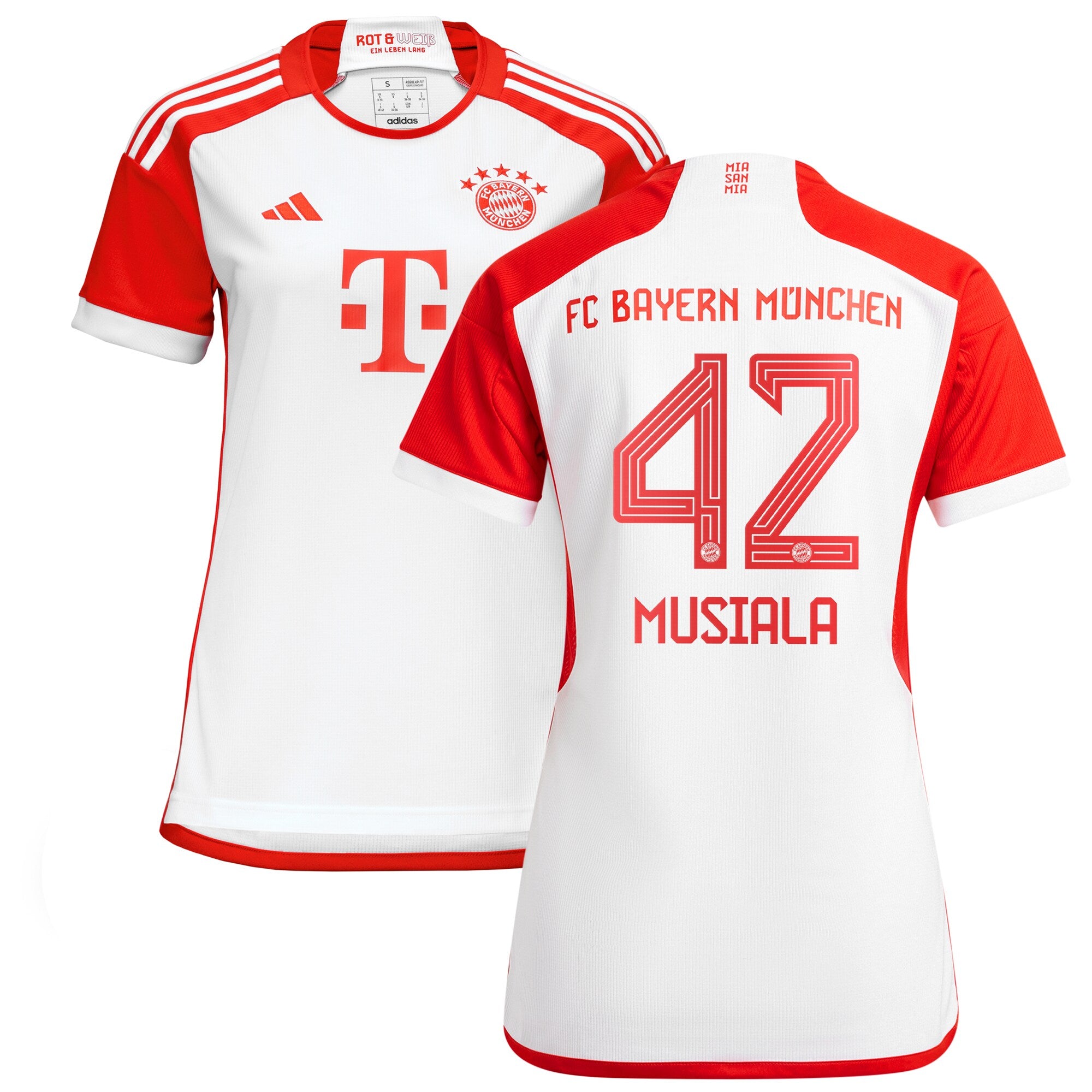 Jamal Musiala Bayern Munich adidas Women's 2023/24 Away Replica Player Jersey - Black/White - Image 6