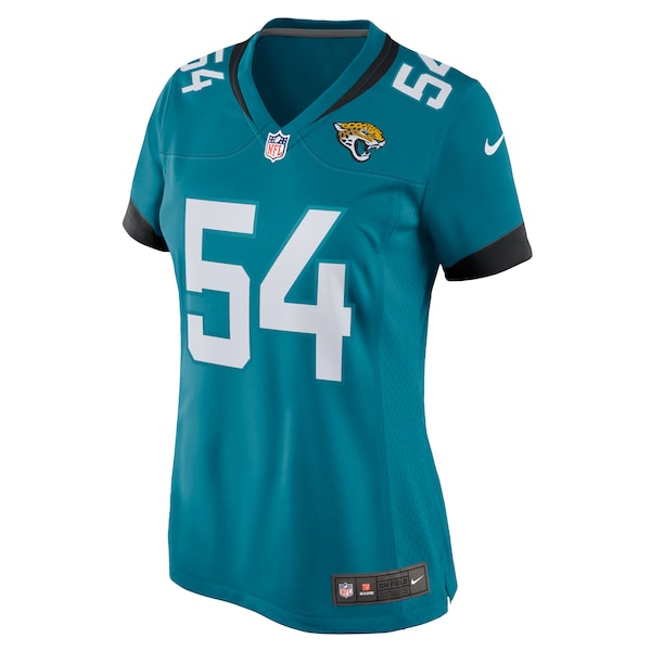 DJ Coleman Jacksonville Jaguars Nike Women's Game Jersey - Teal - Image 2