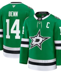 Alternative view of Jamie Benn Dallas Stars  Home Premium Jersey - Kelly Green/Black