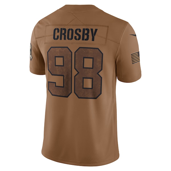 Maxx Crosby Las Vegas Raiders Nike 2023 Salute To Service Limited Jersey - Brown - Image 3