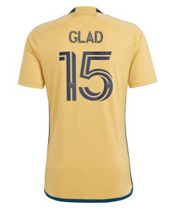 Alternative view of Justen Glad Real Salt Lake adidas 2024 The Beehive State Kit Replica Player Jersey - Gold