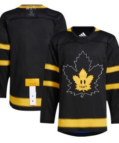 Alternative view of adidas Authentic Toronto Maple Leafs x drew house Alternate Custom Jersey - Black