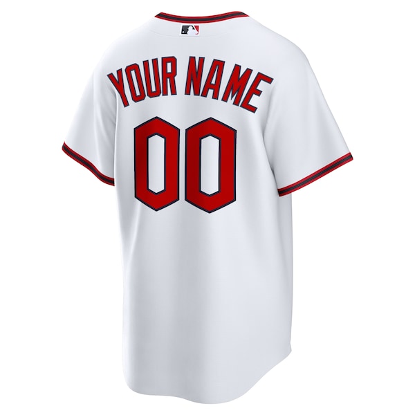 Cleveland Guardians Nike Home Custom Replica Jersey - White/Red - Image 4