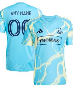 Philadelphia Union adidas 2025 The Voltage Kit Replica Custom Jersey - Blue