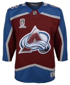 Alternative view of Colorado Avalanche Youth Home 2022 Stanley Cup Champions Premier Jersey - Burgundy