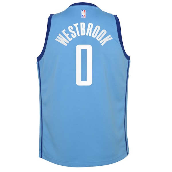 Russell Westbrook Houston Rockets Nike Youth 2020/21 Swingman Jersey Blue - City Edition - Image 3