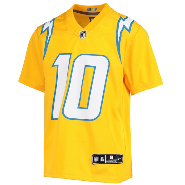 Justin Herbert Los Angeles Chargers Nike Youth Inverted Team Game Jersey - Gold - Image 2
