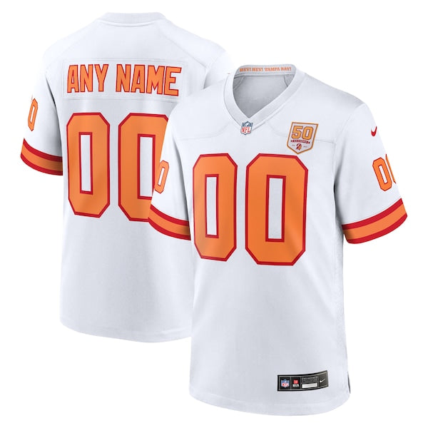 '76 Tampa Bay Buccaneers Nike 50th Season Custom Game Jersey - White/Red - Image 2