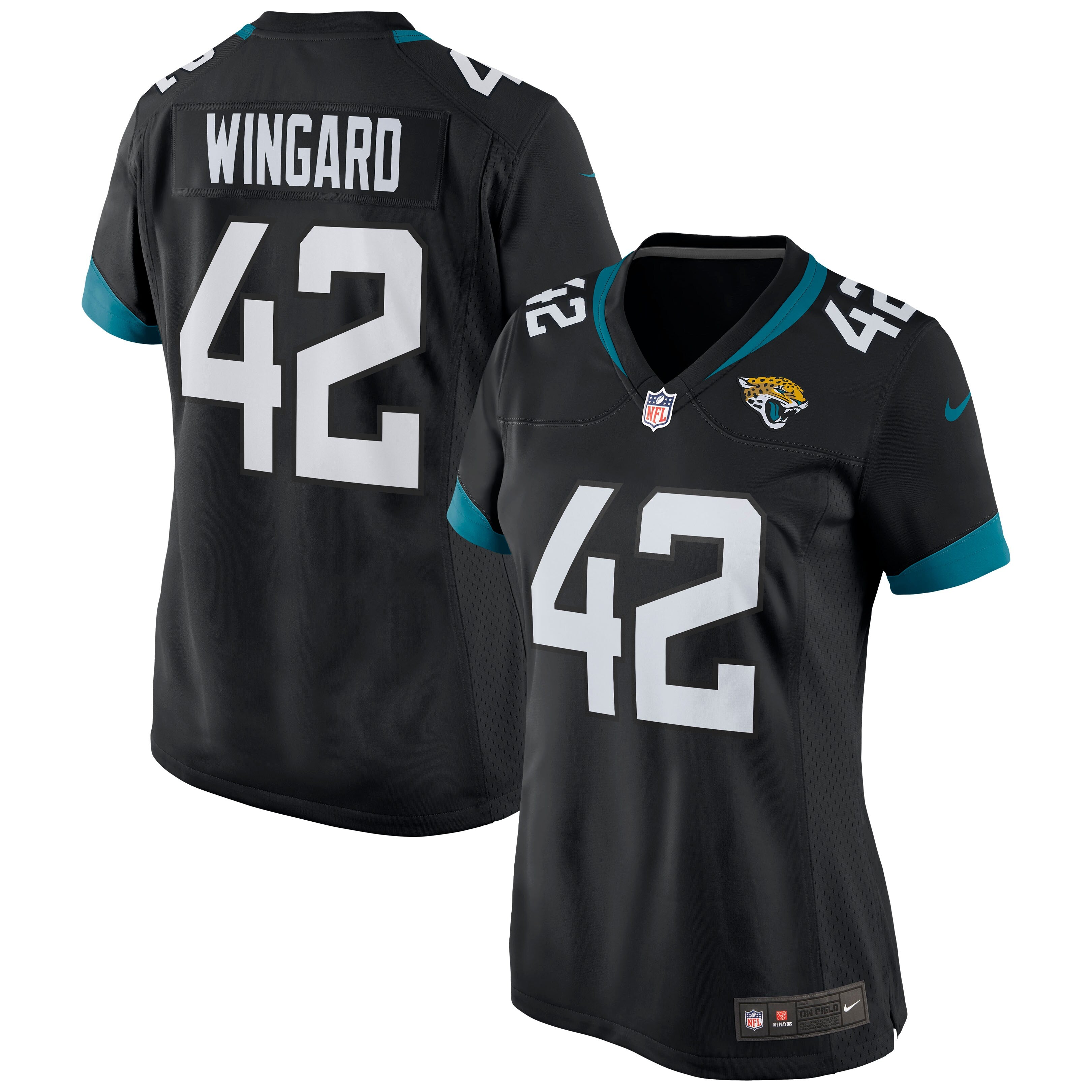 Andrew Wingard Jacksonville Jaguars Nike Women's Game Jersey - Teal/Black - Image 6