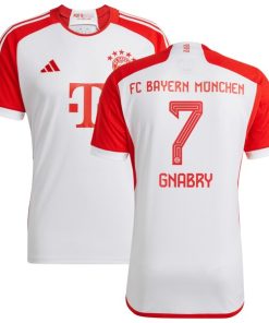 Serge Gnabry Bayern Munich adidas Youth 2023/24 Home Replica Jersey - White