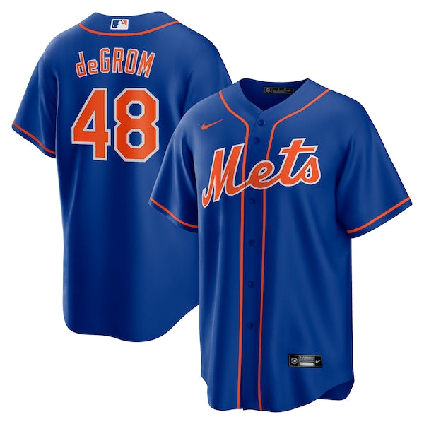 Jacob deGrom New York Mets Nike Alternate Replica Player Name Jersey - Royal/Gray - Image 2