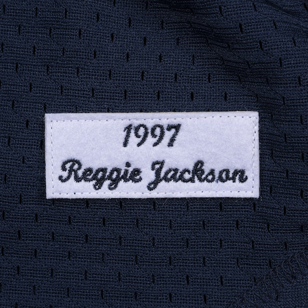 Reggie Jackson New York Yankees Cooperstown Collection Mesh Batting Practice Button-Up Jersey? - Navy - Image 6