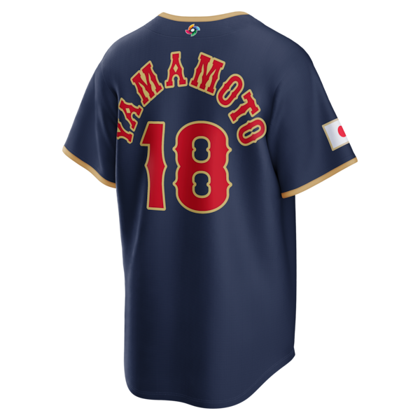 Yoshinobu Yamamoto Japan Baseball Nike 2026 World Baseball Classic Road Stadium Jersey - Navy/White - Image 4