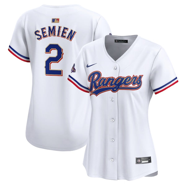 Marcus Semien Texas Rangers Nike Women's 2024 Gold Collection Limited Player Jersey?ยจC White
