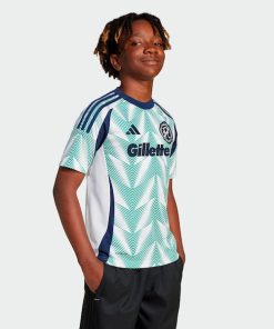New England Revolution adidas Youth 2025 Eastern White Pine x Flag of New England Replica Jersey - White