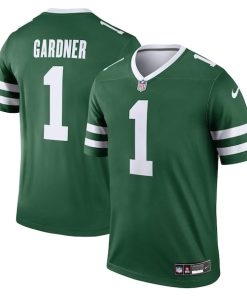 Alternative view of Ahmad Sauce Gardner New York Jets Nike Legend Jersey - Legacy Green