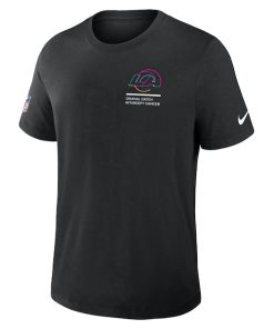 Alternative view of Los Angeles Rams Nike 2025 NFL Crucial Catch Tri-Blend Dri-FIT T-Shirt - Black