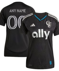 Charlotte FC adidas Women's 2025 Fortress Kit Replica Custom Jersey - Black