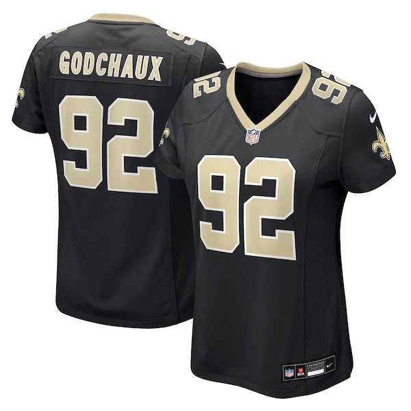 Davon Godchaux New Orleans Saints Nike Women's Team Game Jersey - Black