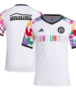 Atlanta United FC adidas 2024 Pride Pre-Match Top - White