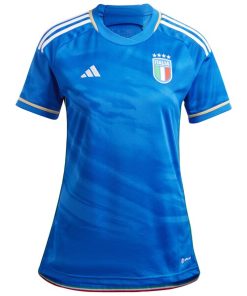 Alternative view of Italy National Team adidas Women's 2023 Home Replica Jersey - Blue