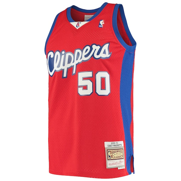 Corey Maggette LA Clippers 2001/02 Hardwood Classics Swingman Jersey - Red - Image 2