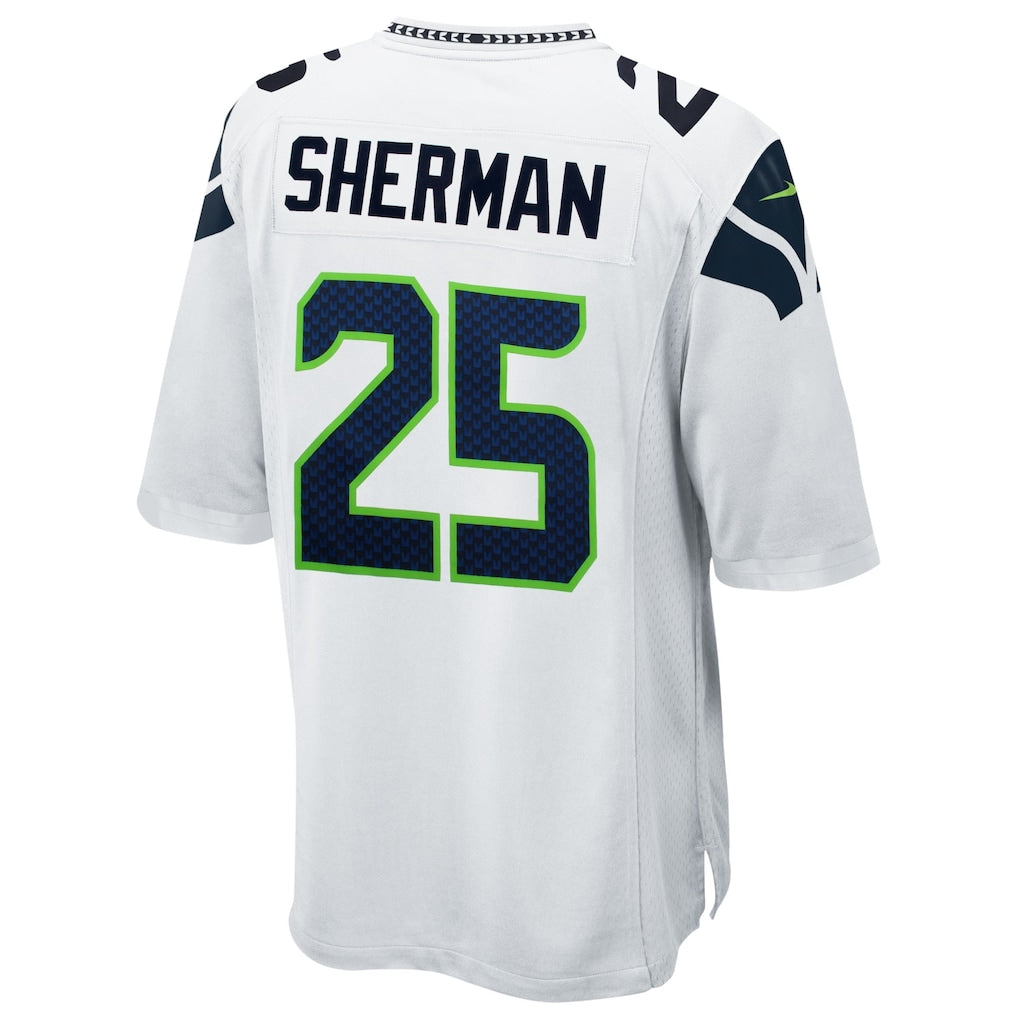 Men's Seattle Seahawks Richard Sherman Nike White Limited Jersey - Image 3