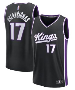 Jonas Valan?i¨±nas Sacramento Kings  Fast Break Replica Jersey - Black - Icon Edition