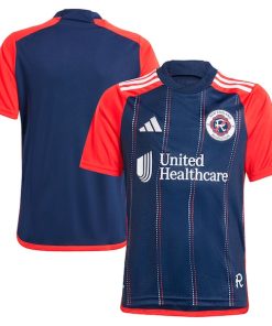 New England Revolution adidas Youth 2024 Boston Tea Party Replica Jersey?¨C Navy