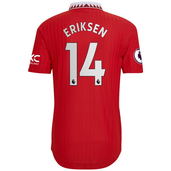 Christian Eriksen Manchester United adidas 2022/23 Home Authentic Player Jersey - Red - Image 3
