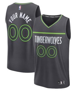 Minnesota Timberwolves  Fastbreak Custom Jersey - Statement Edition - Anthracite