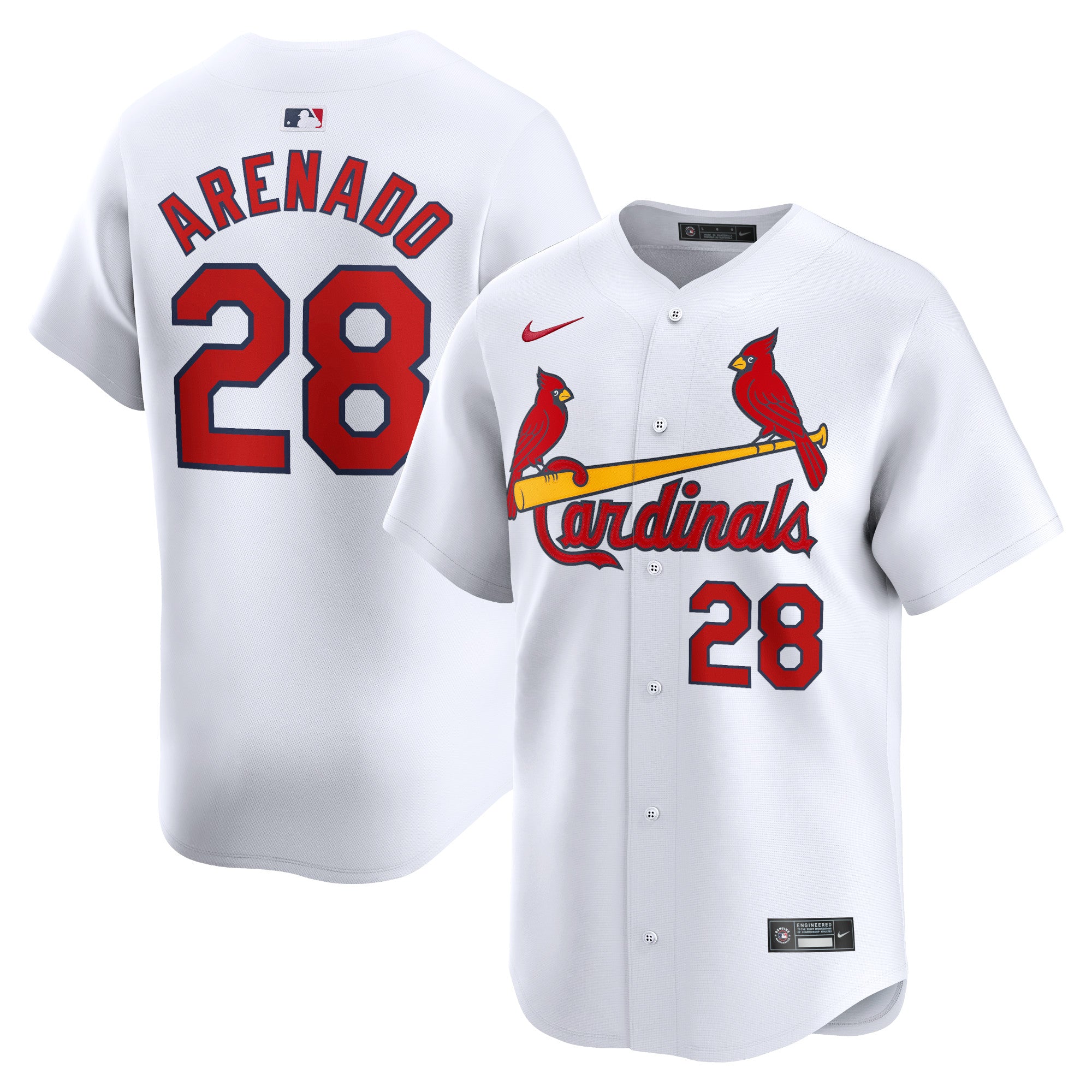 Nolan Arenado St. Louis Cardinals Nike Away Limited Player Jersey - Gray/White - Image 6