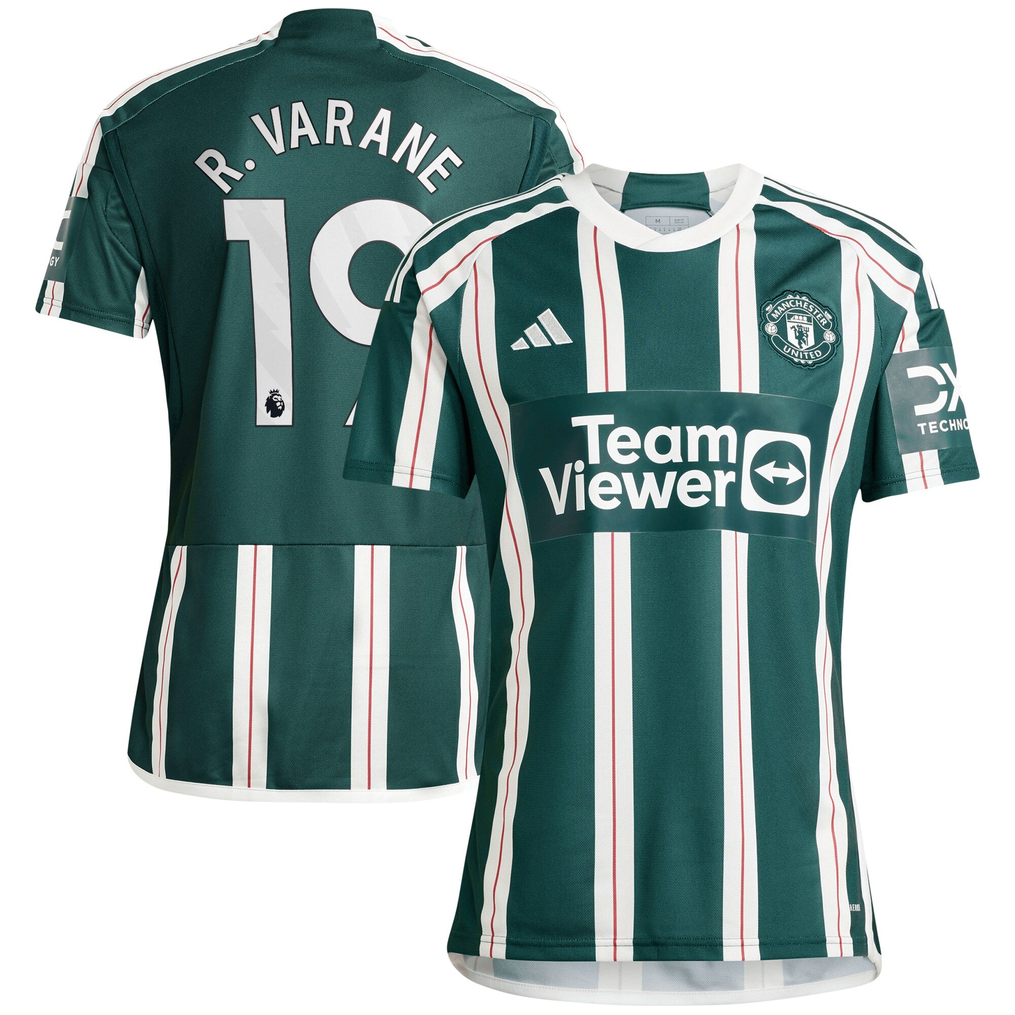 Raphael Varane Manchester United adidas 2023/24 Home Replica Player Jersey - Red/Green - Image 6