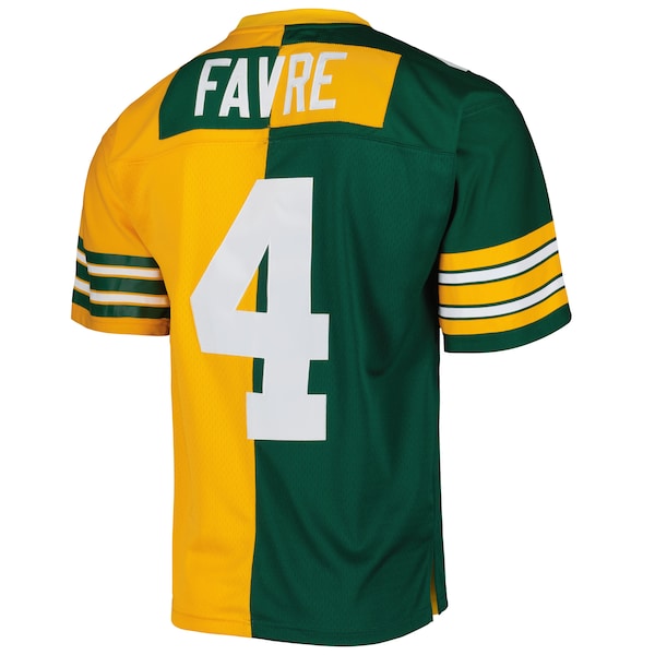 Brett Favre Green Bay Packers 1996 Split Legacy Replica Jersey - Green/Gold - Image 3