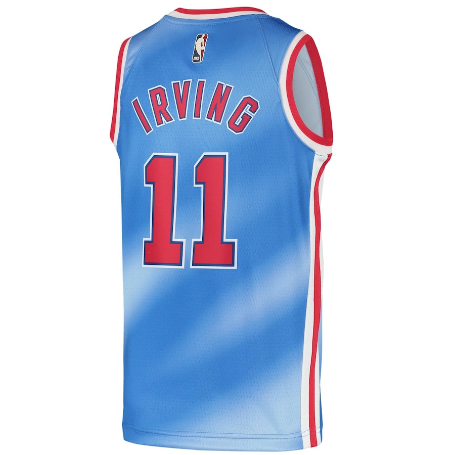 Kyrie Irving Brooklyn Nets Nike Youth 2020/21 Jersey - Classic Edition - Light Blue - Image 3
