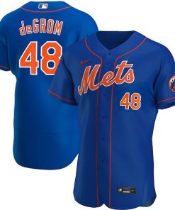 Alternative view of Jacob deGrom New York Mets Nike Alternate Authentic Player Jersey - Royal/White