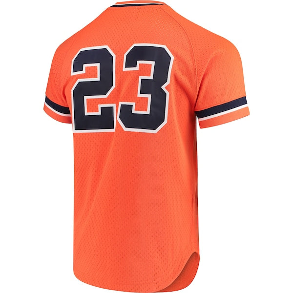 Kirk Gibson Detroit Tigers Cooperstown Collection Mesh Batting Practice Button-Up Jersey - Orange - Image 3