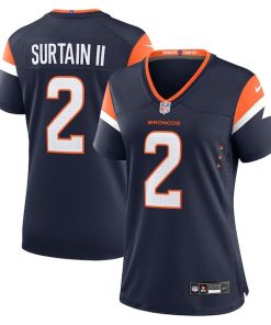 Alternative view of Patrick Surtain II Denver Broncos Nike Women's Alternate Game Jersey - Navy