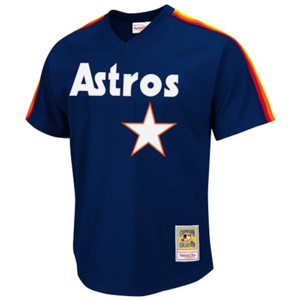 Nolan Ryan Houston Astros 1988 Authentic Cooperstown Collection Mesh Batting Practice Jersey - Navy - Image 3