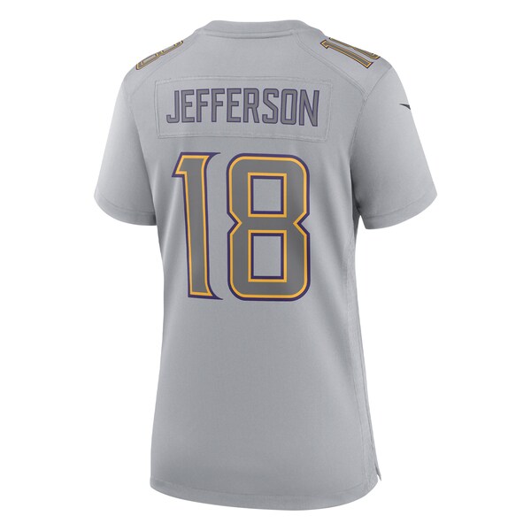 Justin Jefferson Minnesota Vikings Nike Women's Atmosphere Fashion Game Jersey - Gray - Image 3