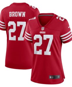 Ji'Ayir Brown San Francisco 49ers Nike Women's Team Game Jersey - Scarlet