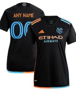 New York City FC adidas Women's 2024 24/7 Kit Replica Custom Jersey?¨C Black