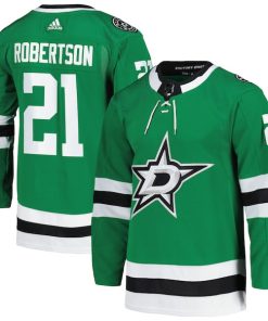 Jason Robertson Dallas Stars adidas Home Primegreen Authentic Player Jersey - Kelly Kelly Green