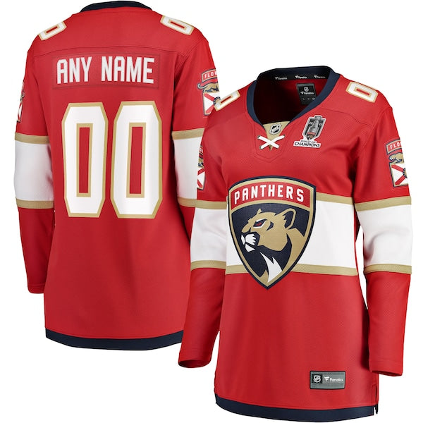 Florida Panthers Women's 2025 Stanley Cup Champions Breakaway Custom Jersey - Red