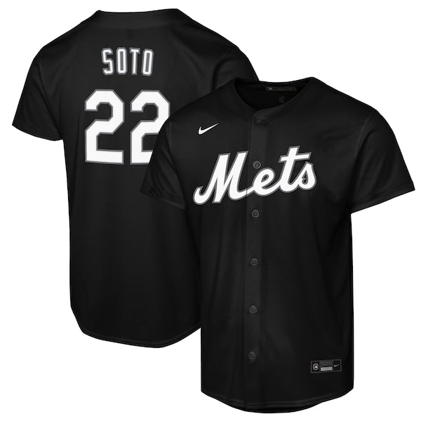 Juan Soto New York Mets Nike Youth Lights Out Replica Player Jersey - Black