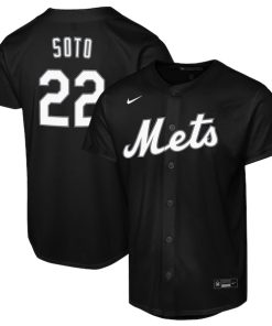 Juan Soto New York Mets Nike  Youth Replica Fashion Jersey - Black