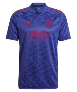 Alternative view of Portland Timbers adidas 2022 Primeblue Replica Jersey - Blue
