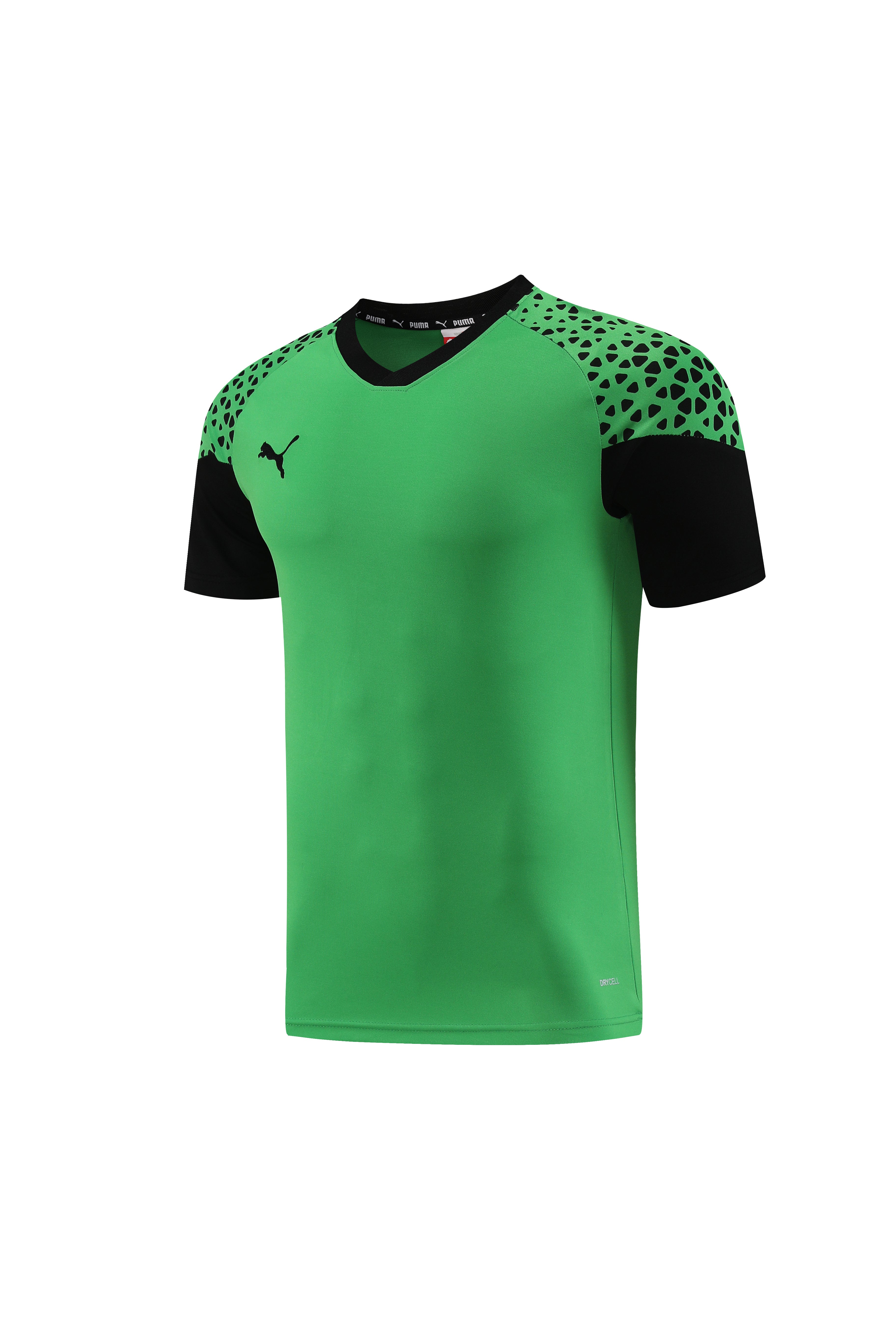 Puma Short Sleeve Training Jersey Set-PD02-Green/Black - Image 3