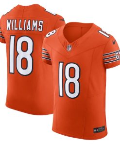 Caleb Williams Chicago Bears Nike Alternate Vapor F.U.S.E. Elite Jersey - Orange/Navy