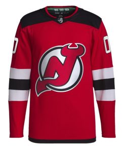 Alternative view of New Jersey Devils adidas  Home  Primegreen Authentic Custom Jersey - Red